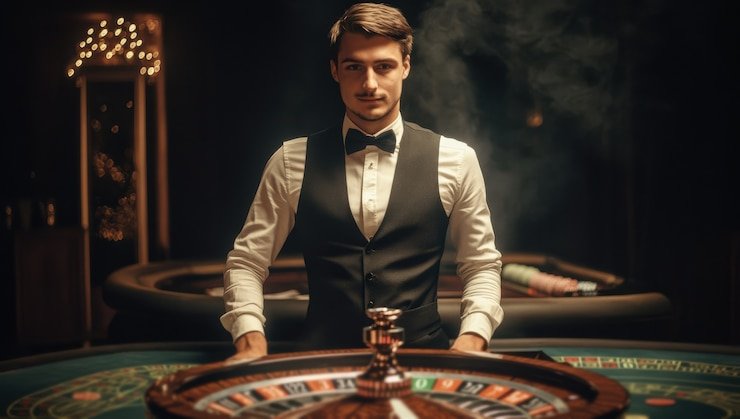 Antarmuka aplikasi dewa naga77 yang menampilkan pasar Liga 1, live dealer, dan opsi deposit DANA